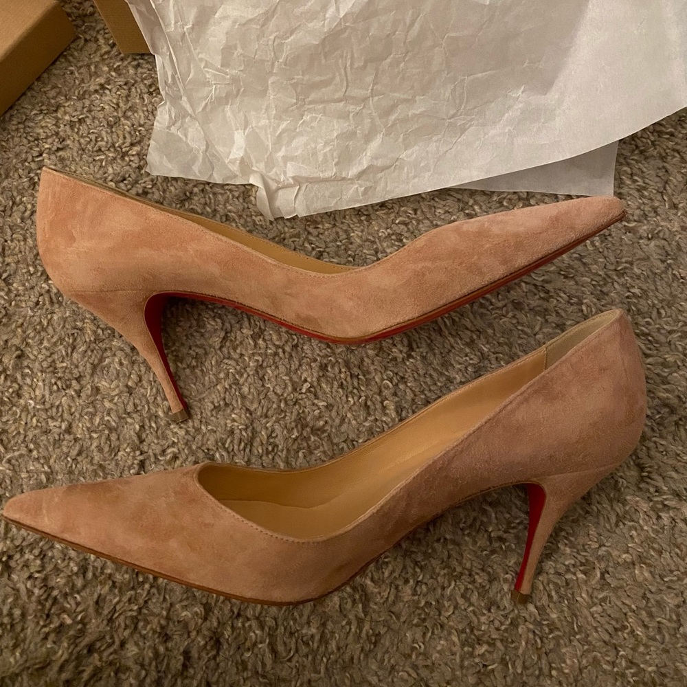 Christian Louboutin Clare 80 Suede Pumps